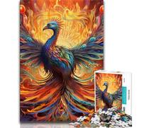 Puzzle psychédélique d'oiseaux phénix pour Adultes, 1 000 pièces, Jeu de réflexion, décoration Murale, Cadeaux d'anniversaire et de Noël Uniques, 38x26cm