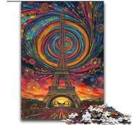 Puzzle psychédélique Eiffel 2000 pièces pour Adultes, Jouet éducatif Anti-Stress, idéal comme Cadeau pour Toute la Famille (70x100cm)
