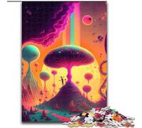 Puzzle psychédélique en Bois pour Adultes, 1 000 pièces, pour Adolescents et Famille - Jeu de réflexion à Faire soi-même, 1 000 pièces(50x75cm)
