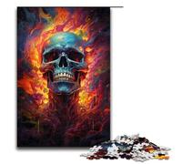 Puzzle psychédélique et étrange Squelette pour Adultes 1000 pièces Amusant en Famille avec Affiche et fiche de Questions réponses Assorties 75 x 50 cm