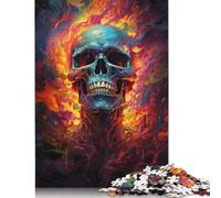 Puzzle psychédélique étrange Squelette 1000 pièces pour Adultes et Plus de 18 Ans - Puzzles d'activités familiales, Jeux éducatifs, Difficiles et stimulants 1000 pièces (75 x 50 cm)