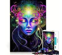 Puzzle psychédélique Femme en Transe 1000 pièces pour Adolescents, Jouet cognitif, Passe-Temps apaisant, Finition Premium, liste de souhaits du Père Noël (38x26cm)