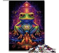 Puzzle psychédélique Grenouille 1000 pièces pour Adultes et Adolescents, Jeux de détente pour renforcer l'amour Entre Couples (50x75cm)