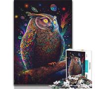 Puzzle psychédélique Hibou pour Adolescents 1000 pièces, Jouet éducatif et décompressant, idéal comme Cadeau (38x26cm)
