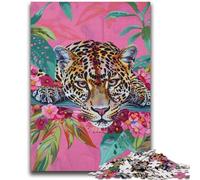 Puzzle psychédélique léopard 2000 pièces pour Adolescents, Jouet éducatif et décompressant, Cadeau du Père Noël Secret (70x100cm)