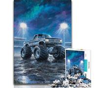 Puzzle psychédélique Monster Truck pour Adultes, 1000 pièces, Jeu Familial Difficile, Anti-Stress, défi Difficile, Superbes Cadeaux et Jouets, 50x75cm