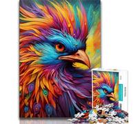 Puzzle psychédélique Phénix Oiseau 1000 pièces pour Adultes et Adolescents Jouets éducatifs Jeux Anti-Stress décoration d'intérieur Unique et Cadeaux (50x75cm)