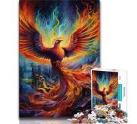 Puzzle psychédélique Phoenix Bird 1000 pièces pour Adultes, pour Un séjour de détente Chaque pièce est Unique - Jeu Familial Stimulant et Amusant 75x50cm