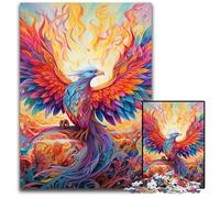 Puzzle psychédélique Phoenix Bird 1000 pièces, Puzzle en Carton, idéal pour Les Adolescents et la décoration intérieure, 26x38cm/10,23x14,96 Pouces