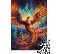 Puzzle psychédélique Phoenix Bird 500 pièces Puzzles en Bois pour Adultes et Famille Challenge 500 pièces (52 x 38 cm)