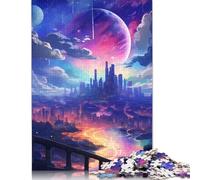 Puzzle psychédélique Planète Extraterrestre, Amusant en Famille, en Carton 100% recyclé, pour Enfants et Adultes à partir de 12 Ans, Cadeaux d'halloween, 1 000 pièces (75 x 50 cm)