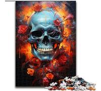 Puzzle psychédélique pour Adolescents, 1000 pièces, Motif tête de Mort, Art intéressant, réduction du Stress, avec Père Noël, pour Les 14 Ans (50x75cm)
