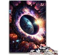 Puzzle psychédélique pour Adultes, 1 000 pièces, Motif Trou Noir, idéal pour Tuer Le Temps en Vacances, avec des pièces de Formes aléatoires entièrement emboîtables (50x75cm)