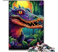 Puzzle psychédélique pour Adultes 1000 pièces Crocodile du Nil Puzzle Stimulant pour Les Adolescents, Parfait pour la décoration intérieure ou comme Cadeau (Taille : 50x75cm)