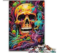 Puzzle psychédélique pour Adultes, 1000 pièces, Motif crâne, Jeu Familial, Anti-Stress, défi Difficile, Cadeaux pour Amis et Famille (50x75cm)