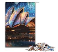 Puzzle psychédélique pour Adultes 1000 pièces Opéra de Sydney Puzzle Familial en Papier Jeu éducatif Jouet de défi 1000 pièces (38 x 26 cm)