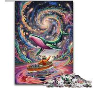 Puzzle psychédélique pour Adultes, 1000 pièces, thème Baleine, Jeu d'intelligence cérébrale addictif, Cadeau d'anniversaire pour Les 14 Ans et Plus 50x75cm
