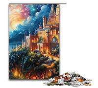 Puzzle psychédélique pour Adultes Palais National de Pena la Nuit 1000 pièces en Bois pour Enfants à partir de 12 Ans Jouets éducatifs 1000 pièces (75 x 50 cm)