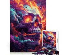 Puzzle psychédélique Spatial Crâne 1000 pièces pour Adultes Cadeau, Jeu de logique et d'adresse, Anti-Stress, découpe précise, liste de souhaits du Père Noël 38x52cm