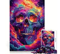 Puzzle psychédélique Spatial de 1000 pièces avec crâne, Jouet cognitif pour Adolescents, Plaisir Lent, Bords de qualité supérieure, Cadeau du Père Noël 50x75cm