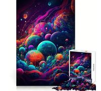 Puzzle psychédélique Spatial Difficile pour Adultes, 1000 pièces, Puzzle Stimulant la mémoire, Facile à Assembler, Cadeau Artistique (38x52cm)