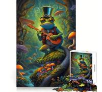 Puzzle psychédélique Steampunk Grenouille 1000 pièces pour Adultes, activité de Loisirs et de réflexion logique, découpe soignée, Cadeau d'anniversaire (50x75cm)