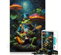 Puzzle psychédélique Steampunk Grenouille pour Adultes, 1000 pièces, renforce la mémoire, activité à Domicile, Bords Nets, Cadeau Festif (38x52cm)
