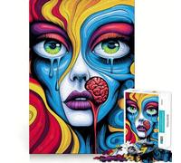 Puzzle psychédélique surréaliste de 1000 pièces pour Adolescents améliore la mémoire, se détend et s’Amuse Bords Nets Cadeau Unique 38x52cm