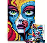 Puzzle psychédélique surréaliste de 1000 pièces pour Adultes Jeu Intelligent et Amusant d'intérieur Découpe précise 38x26cm
