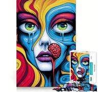 Puzzle psychédélique surréaliste de 1000 pièces pour Adultes pour renforcer Les Souvenirs se ressourcer et Passer Un Moment Serein Qualité supérieure Idéal pour Les vœux du Père Noël