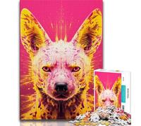 Puzzle psychédélique The Hyena pour Adolescents, 1 000 pièces, Jeu Familial Anti-Stress, défi Difficile, Cadeaux du Père Noël Secret (38x26cm)