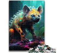 Puzzle psychédélique The Hyena pour Adolescents, Puzzle de 1 000 pièces, Aide Le Cerveau à exercer des Jouets addictifs pour cultiver la Patience Une œuvre d'art (50x75cm)