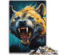 Puzzle psychédélique The Hyena pour Adultes et Adolescents, 1 000 pièces, Aide Le Cerveau à exercer des Jouets addictifs pour cultiver la Patience Une œuvre d'art (38x52cm)