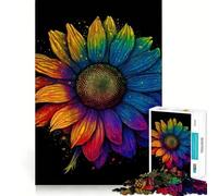 Puzzle psychédélique Tournesol 1000 pièces pour Adolescents, Jeu d'exercice Mental, Relaxation, Design, Assemblage, liste de souhaits du Père Noël 50x75cm
