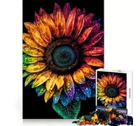 Puzzle psychédélique Tournesol 1000 pièces pour Adultes, Jouet Sharp Logic, Loisirs à Domicile, découpe précise, 50x75cm