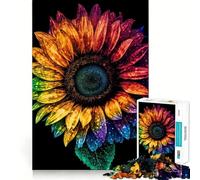 Puzzle psychédélique Tournesol 1000 pièces pour Adultes, Jouet Sharp Logic, Loisirs à Domicile, découpe précise, 50x75cm