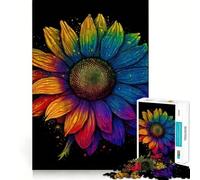 Puzzle psychédélique Tournesol pour Adolescents 1000 pièces Jeu de logique Amusant en intérieur Bords précis Pièce de Collection 38x26cm