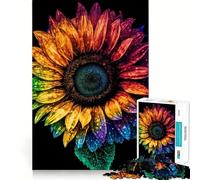 Puzzle psychédélique Tournesol pour Adolescents 1000 pièces Jeu de réflexion apaisant et Amusant 38x26cm