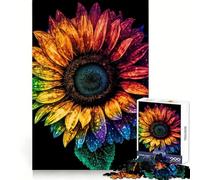 Puzzle psychédélique Tournesol pour Adolescents 1000 pièces Jeu de réflexion apaisant et Amusant 38x26cm