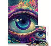 Puzzle psychédélique Troisième œil pour Adultes, 1000 pièces, Jeu de logique Solide, Amusant et Simple, découpe de précision, Cadeau de Noël (50x75cm)