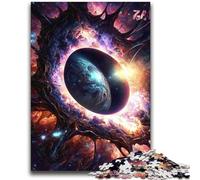 Puzzle psychédélique Trou Noir 1000 pièces pour Adultes et Adolescents, idéal pour Tuer Le Temps en Vacances avec des pièces de Formes aléatoires entièrement emboîtables (38x52cm)