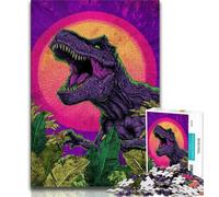 Puzzle psychédélique Tyrannosaurus Rex 2000 pièces pour Adultes, Jouets éducatifs et éducatifs, Jeux en Famille, Cadeaux pour Amis et Famille 70x100cm