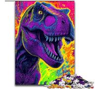 Puzzle psychédélique Tyrannosaurus Rex pour Adultes, 1000 pièces, à partir de 14 Ans, pour améliorer la mémoire (26x38cm)