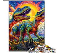 Puzzle psychédélique Tyrannosaurus Rex pour Adultes, Puzzle en Carton de 1000 pièces, Parfait pour la décoration intérieure, Les Anniversaires, Les Vacances et Les Cadeaux. Taille : 38x26cm.