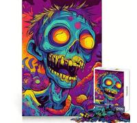 Puzzle psychédélique Zombie 1000 pièces pour Adultes Améliore la mémoire et Le Plaisir de Jouer Ensemble Bords précis Cadeau saisonnier (38x52cm)