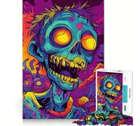 Puzzle psychédélique Zombie pour Adultes, 1000 pièces, défi Mental, Jouet d'évasion et de Calme, pièce de Collection découpée avec Soin (50x75cm)