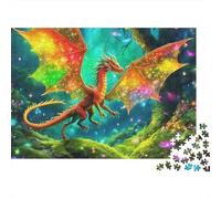 Puzzle Ptérosaure,Créature Mythique et Féroce,1000 Pièces,Finition Mate,Carton Épais,Activité de Groupe,Cadeau d'anniversaire pour Adultes,Famille,Adolescents Avancés,70x50cm/1000 pièces