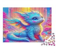 Puzzle Ptérosaure Jeu Éducatif Créature Ailée Bleue Mignonne pour Adultes Adolescents 12 Ans et Plus 70x50cm/1000pcs