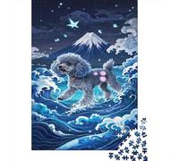 Puzzle Pudel Qui Compte 1000 Pièces pour Adultes,Vagues océaniques Un Jeu De Dexérité Très Difficile Puzzle en Bois Jeu ÉduChatif avec des Défis Jeu ÉduChatif 1000pcs (75x50cm)