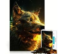Puzzle Puissant Loup et Électrique 1000 pièces pour Adolescents Améliore la mémoire Amusant et Relaxant Bords tranchants Cadeau Unique 50x75cm